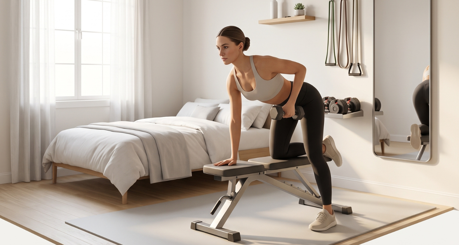 minimalist spare bedroom home gym